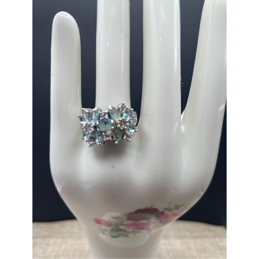 TANTALIZING TANZANITE Ring Stamped 925 Women’s Size  7.1/4